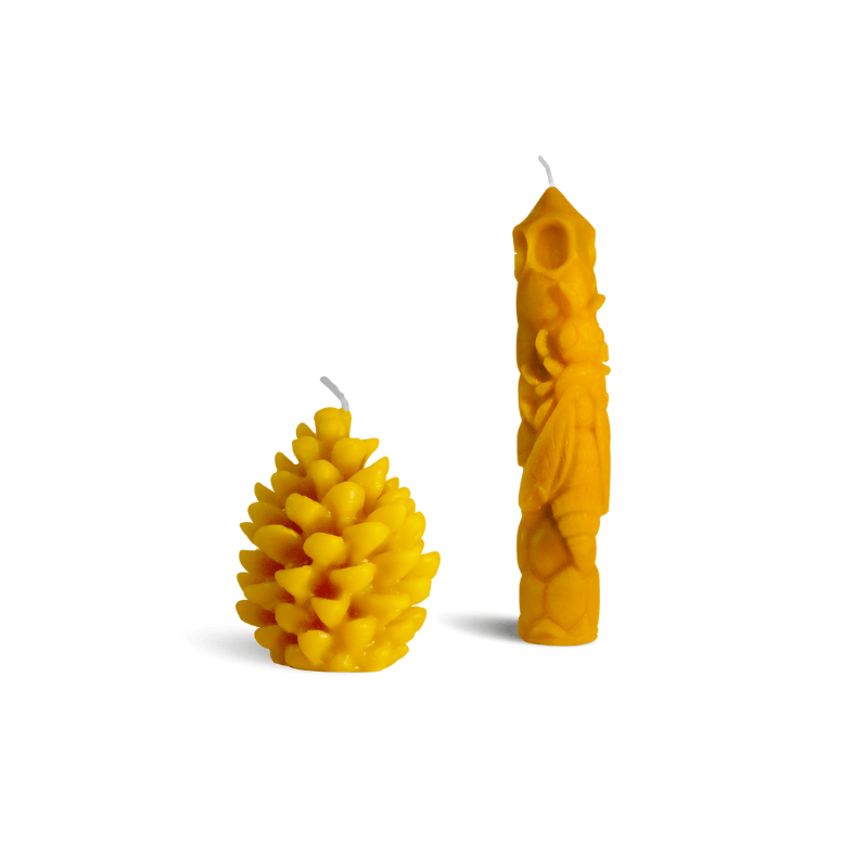 bougies en cire d'abeilles 
