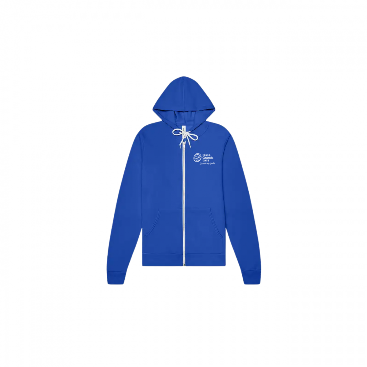 Sweat bleu zippé