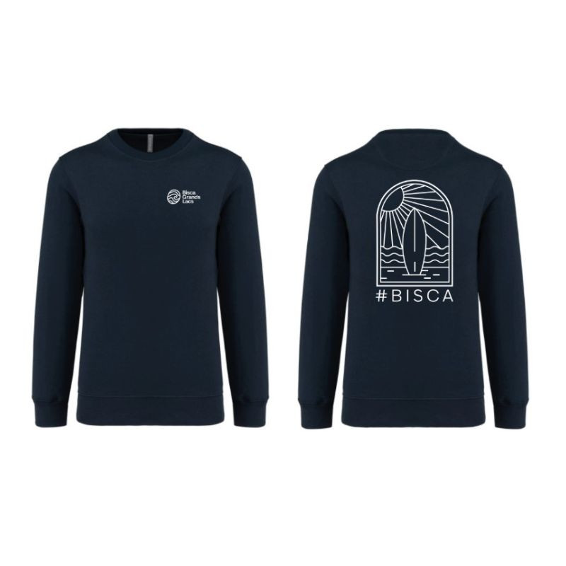sweat navy col rond arche