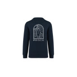 sweat navy col rond arche dos