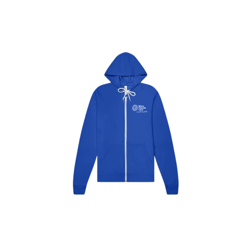 Sweat bleu zippé